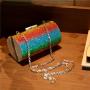 New Rainbow Diamond Dinner Bag Diagonal Straddle Bag for Women