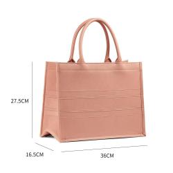 OEM ODM Custom Logo Pu Leather Ladies Hand Bags Fashion Debossed Handbags Wholesale High Quality Trendy Luxury Womens Tote Bags