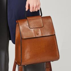 Sac A Dos Hot Selling Unisex Fashion Retro Oil Wax College Bag Genuine Leather Leisure Travel Backpack For Women