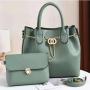 wholesale women handbags Purse Set 2 PCS Handbags designer women bags Lady Purses Girl Pure Color String Bucket Handbag