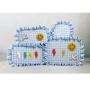 2021 New Products Lotus Leaf Edge  Makeup Travel Bag Fashion Design Toiletries Custom Ruffles Pouch