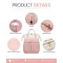 LOVEVOOK Fashion Business Computer Daypack with Charging Port Organizer Pouch 15.6 17 Inch Work Travel Laptop Backpack for Women