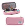 Gelory High Quality Latest Solid Color Multi- Slot Pouch Pencil Case Zipper Portable Office Pencil Bag