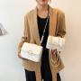 ZR365 Women's Texture Lingge Chain Shoulder Bag 2023 Korean Version Foreign Style Crossbody Solid Color Small Square Bag