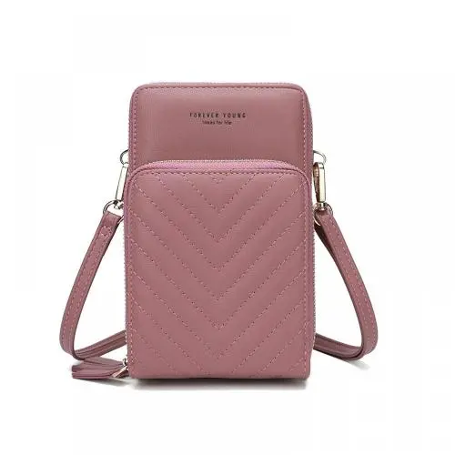 Fashion Messenger Wallet Purse Mini PU Leather Blocking Crossbody Smell Cell Shoulder Phone Bag For Women