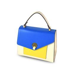 2021 New Trendy Chic Design Good Quality Spliced Color PU Leather Bags Cross Body Women Handbags