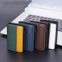 ZR319 2023 New Men's Card Bag European and American Contrast Color RFID Antimagnetic Anti theft Swipe Bank Card Bag