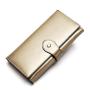 Fashion Retro Genuine Leather RFID Blocking Long Wallets Large Capacity Women Trifold Wallets Phone Holder Clutch Travel Purse