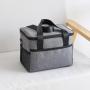 Large Leakproof Lunch Tote Cooler Work Picnic Custom Logo Grey Color Shoulder Insulated Lunch Bag for Men Women
