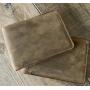 Custom Crazy Horse Men Card Holder Wallet Bifold Genuine Leather Carteras Mujer High Quality Cartera De Hombre