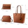 LOVEVOOK 2023 Designer PU Leather Ladies Shoulder Hand bag 3 pcs Luxury Purse and Handbags Set Large Cute Women Tote Bags