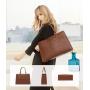 LOVEVOOK 2024 Stylish Ladies Handbags Laptop Work Shoulder Tote Computer Bags Pu Leather 15.6 inch Women Briefcase Laptop Bags
