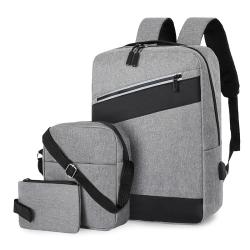 2023 USB Charging Computer Pack Three Piece Set Business Backpack Luxury Mens Bags Canvas Student Computer Bag Laptop