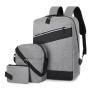 2023 USB Charging Computer Pack Three Piece Set Business Backpack Luxury Mens Bags Canvas Student Computer Bag Laptop