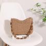 Summer grass woven new single shoulder solid color beach resort bag