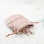 Flexography Custom Logo Printed  Microfiber Jewelry Gift Packing Bag Round Bottom Suede Drawstring Earring Bag Pouch
