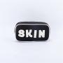 Keymay New Design Multi-color Personalized Letter Patches Canvas Makeup Bag Canvas Cosmetic Bag with Zipper Canvas Pouch Bag