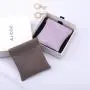 Custom Emboss Leather Flap Earphone Watch Jewelry Packaging Bag Closing Magnet Necklace Bracelet Storage Leather Pouch