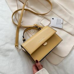 2022 New Fashion Women's Bag High Texture Pu Solid Color Lock Women's Handbag Leisure Simple Single Shoulder Messenger Bag