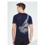 HR114 Hot Sale Simple Men's Oxford Backpack USB Charge Vertical Square Shape Travel Chest Bag Fashion Shoulder Messenger Bag