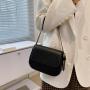 Pure Color 2022 New Style Autumn Winter Fashion Messenger Bag Street Fashion Magnetic Button Bag Texture Retro High Quality Bags