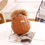 2024 Women's Plush round Small Bag Mini Crossbody Chain Bag with Single Strap Portable Embroidered Bag Wholesale