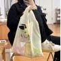 ZWY259 Foldable Puppy Polyester Recyclable Shopping Bag New Portable Cartoon Puppy Eco Bag Shrinkable Compact Outdoor Organizer