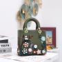 high handmade ladies bag designer female bag good quality factory direct sales flowers handbag for women luxury trends bag 25 cm