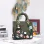 high handmade ladies bag designer female bag good quality factory direct sales flowers handbag for women luxury trends bag 25 cm