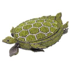 Top Quality New Design Tortoise Luxury Wedding Turtle Evening Bags Rhinestone Crystal Party Stone Clutch Bag