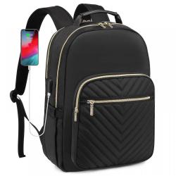 Custom 17.3 Inch Laptop Travel Laptop Backpack Quilted Work Bookbag Lightweight College Business DayBack