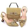 2024  Wedding Party High Heels Paired Handbag Pointed pumps and Handbag Set For Women Match