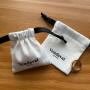 Custom Logo Printed Drawstring Cotton Canvas Jewelry Bag Small Canvas Gift Jewelry Pouch