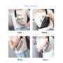 Holographic PU Leather Stitching Pattern Unisex Diagonal Fanny Pack Personalized Lingge Laser Waist Bag