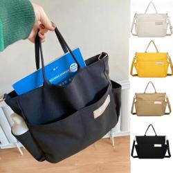 Wholesale Vintage Large Capacity Diagonal Handbag Casual Fashion Multi-pocket Canvas Tote Bag