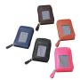 ZR449 Fashion Retro Unisex Short Wallet Card Bag Lattice man Card Holder Case Purse Female Money Clip Billfold Zipper PU Leather
