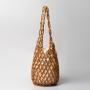 New Fashion Design Feeling Wooden Bead Handheld One Shoulder Bucket Bag