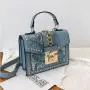 Hot Sales Sac A Main Femme Snake Pattern Chain Structured Handbags Shoulder Bag  Crossbody Bag For Women