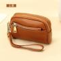 Multicolour Top layer cowhide women's wallet zipper small bag soft leather coin purse wallet for ladies