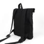 CHANGRONG Custom Black Recycle Canvas travel roll top backpack Bag