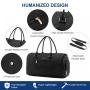 LOVEVOOK 2pcs Weekender Overnight Holdall Gym Duffel Luggage Bag with Toiletry Pouch & Shoe Compartment Travel Duffle Bag Unisex