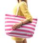 Women Canvas Stripe Shopping Bag Shoulder Beach Bag Female Casual Tote Big Wild Rough Twine Messenger Bag Ladies Handbags