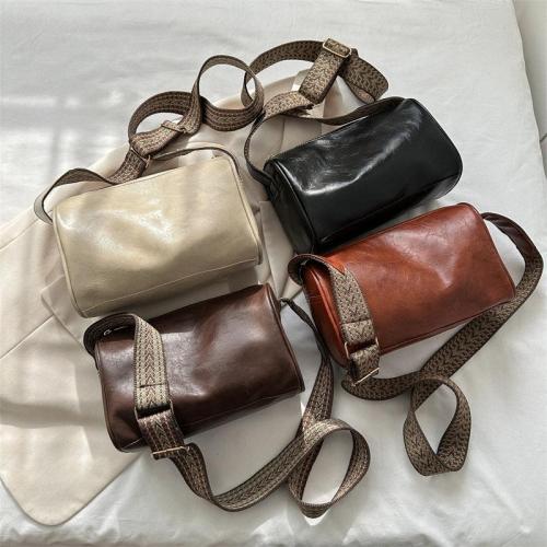 New 2024 commuting leather Shoulder bag solid color fashion large geometric pattern cross-body bag for women's handbags