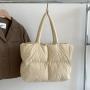 Trendy new High Quality puff Shoulder bag Student Casual Space Cotton Tote Bag Down nylon Puff hand Bag for girls