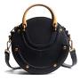 Hot selling women's small round bag fashionable frosted splicing single shoulder crossbody handbag