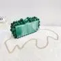 Custom New fashion purple green blue vintage acrylic clutch bag ladies party wedding acrylic bead bag evening acrylic pearl bag