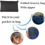 Large Reusable Grocery Bags Machine Washable Polyester Lightweight Heavy Duty Foldable Shopping Tote Bag