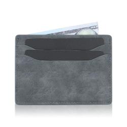 New Business Credit Id Leather Card Holder Wallet Customized Material Logo For Multiple Card Slots Design PU Leather Card Case