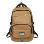 HR735 Unisex Solid Color Laptop Backpack Business Nylon College Shoulder Bag Portable Lightweight Universal Computer Schoolbag