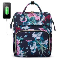 LOVEVOOK flower printing Women's Backpack for Laptop 15.6 Inch Waterproof university bags Work women travel laptop Backpacks